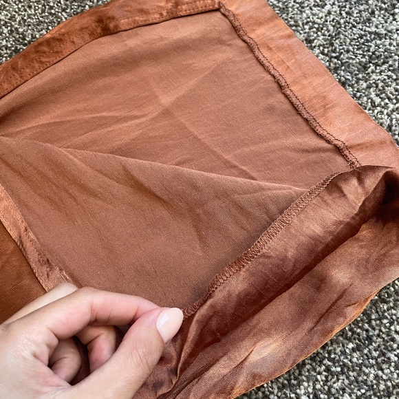 ZARA satin copper brown pajama pants - Picture 12 of 12